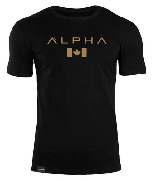 ALPHA 2018 New Brand Clothing Gyms Tight T-shirt Mens Fitness T-shirt Homme Gyms T Shirt Men Fitness  Summer Top Tees