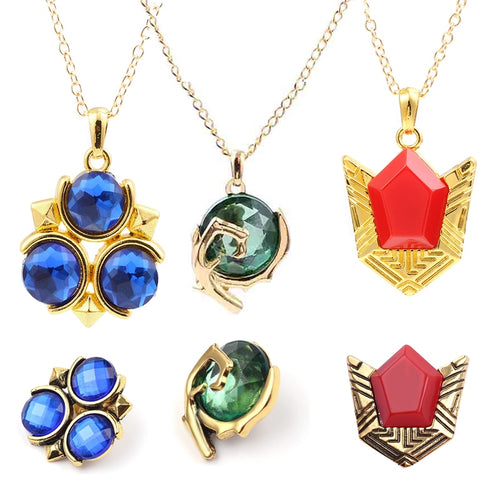 Hot Game Fashion The Legend of Zelda Triforce Hylian Necklaces Pendants Crystal Pin Trendy Charm Clothing & Accessories Jewelry
