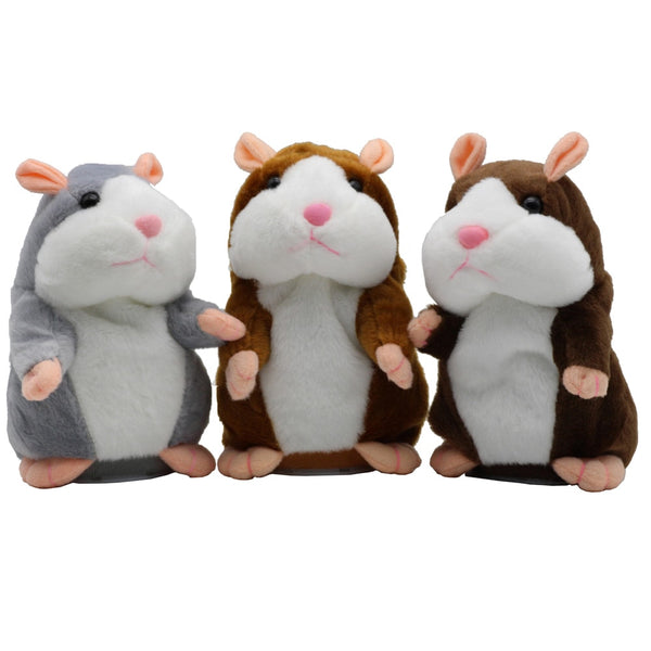 New Talking Hamster Mouse Pet Plush Toy Hot Cute Speak Talking Sound Record Hamster Educational Toy for Children Gifts 15 cm